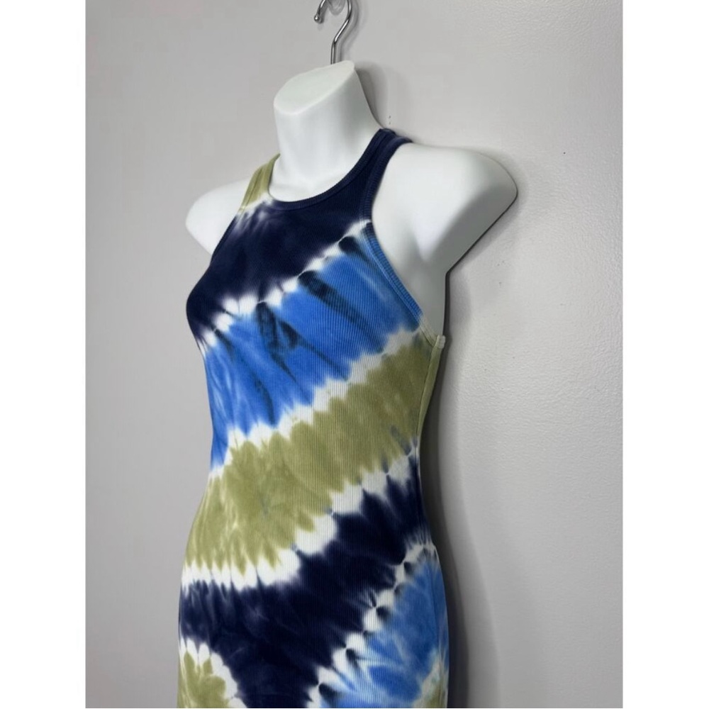 Price Firm YF & B Iggy Dress, Tie Dye Ribbed Midi Side Slit Racerback, XS - Picture 7 of 13